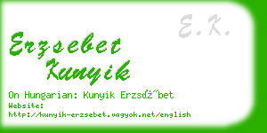 erzsebet kunyik business card